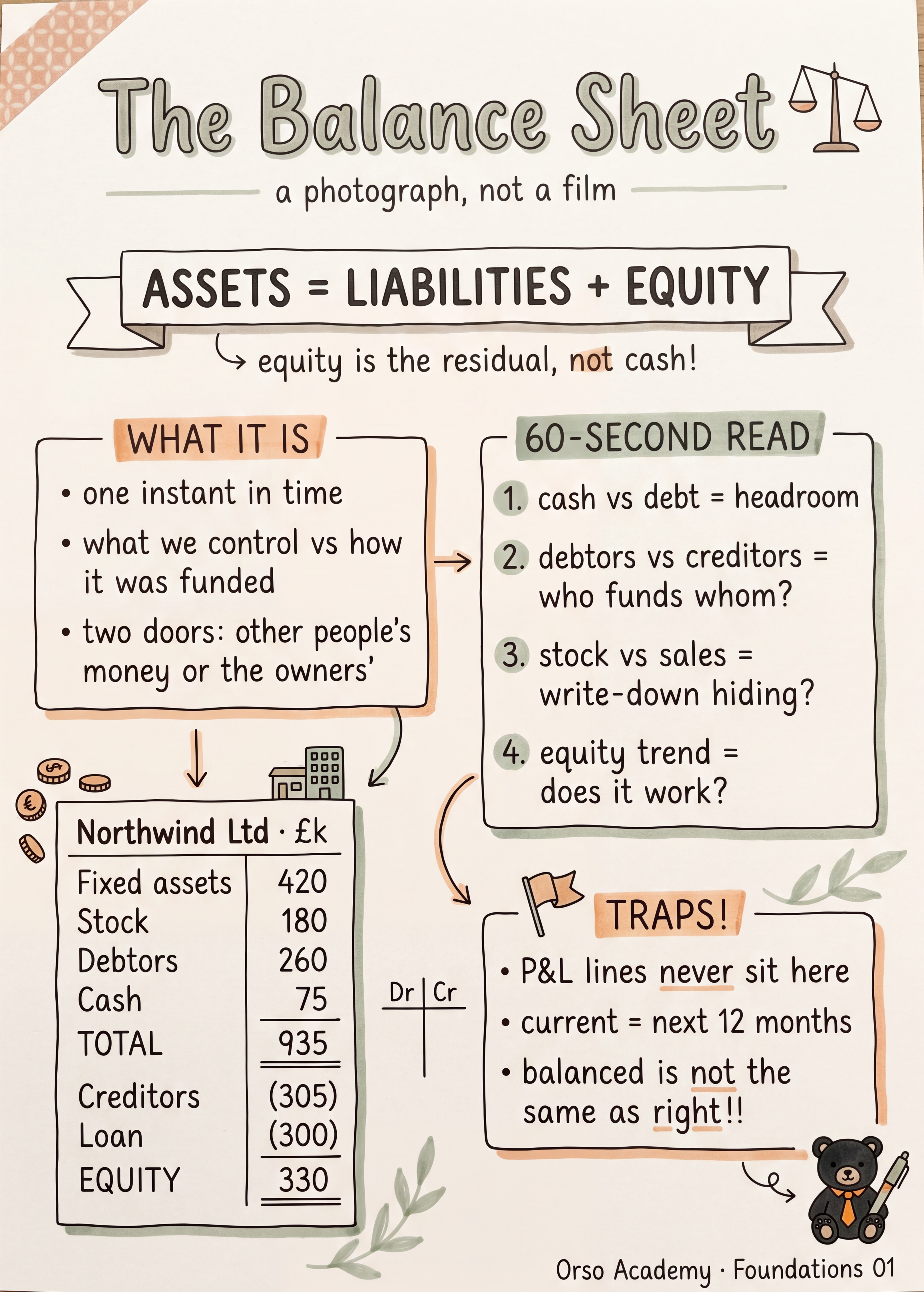 The free hand-drawn Balance Sheet cheat sheet